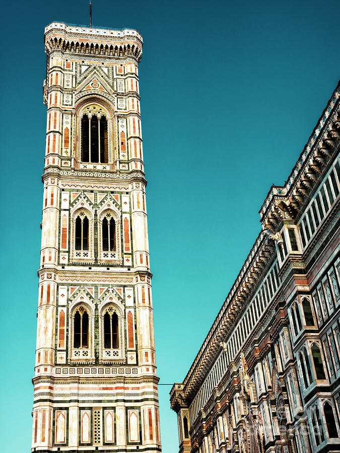 Retro Giottos Campanile in Florence Photograph by John Rizzuto