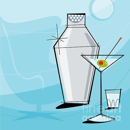 Martini Photograph - Retro Martini Vignette With Shaker by Diana Rich Martini Photograph - Retro Martini Vignette With Shaker by Diana Rich
