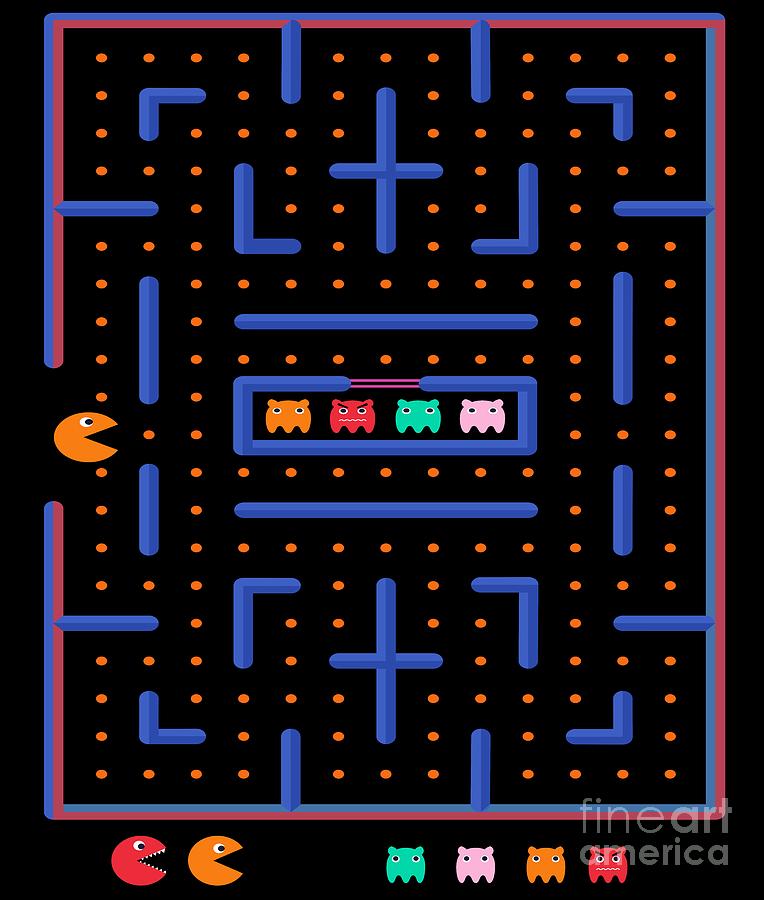 Retro Maze Game Digital Art by CroArte