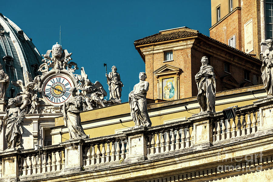 Retro Saint Peters Basilica in Vatican City Photograph by John Rizzuto