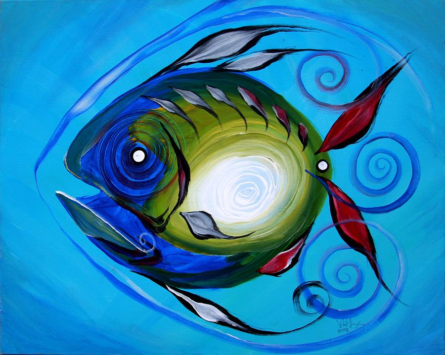Return Fish Painting by J Vincent Scarpace