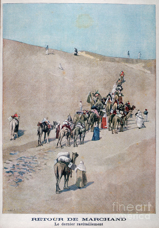 Return Of Merchants, 1899. Artist F Drawing by Print Collector