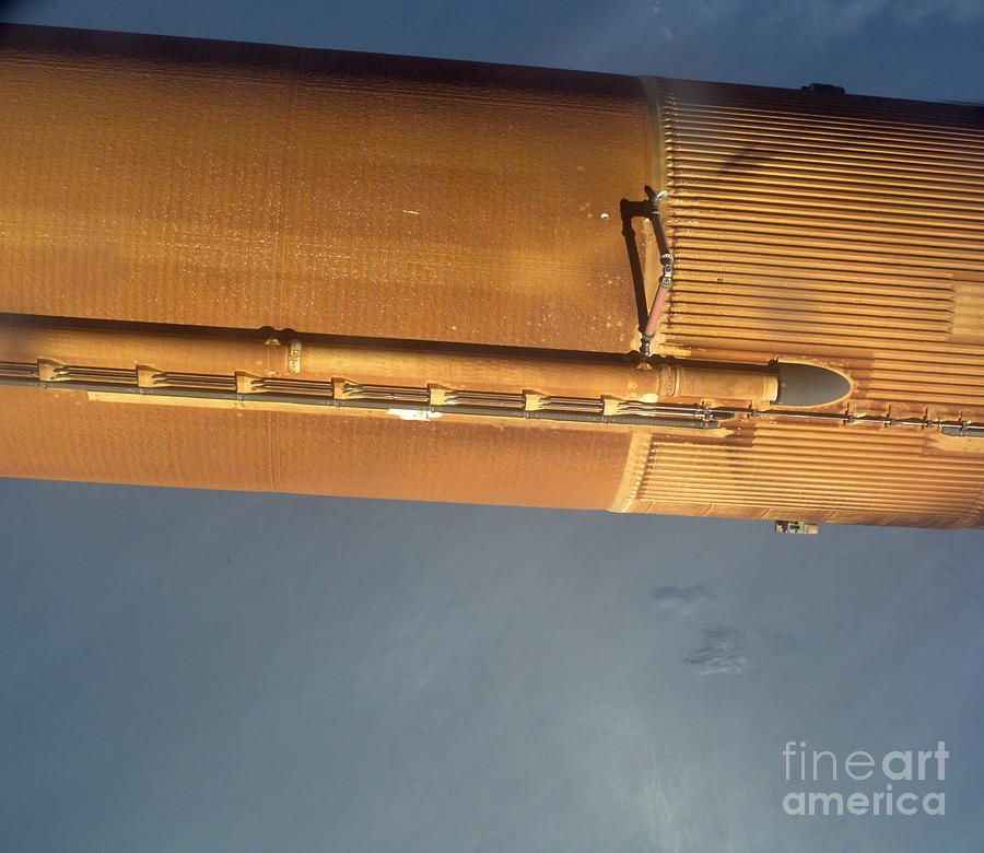 Space Photograph - Return To Flight Jettisoned Fuel Tank by Nasa/science Photo Library