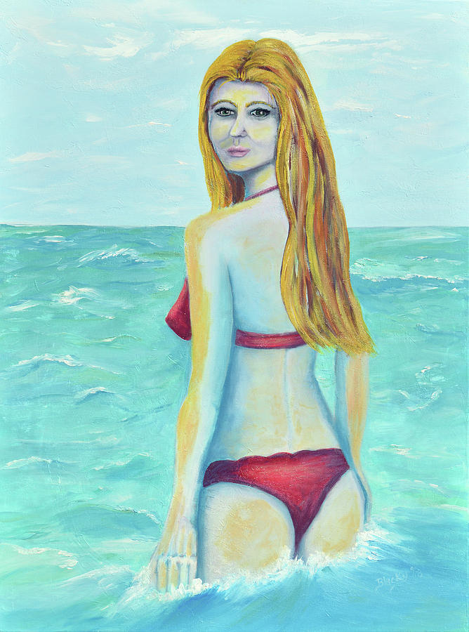Mermaid Painting - Return To The Sea by Donna Blackhall