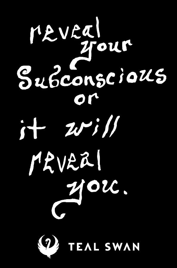 Reveal Your Subconscious Quote Painting by Teal Eye Print Store