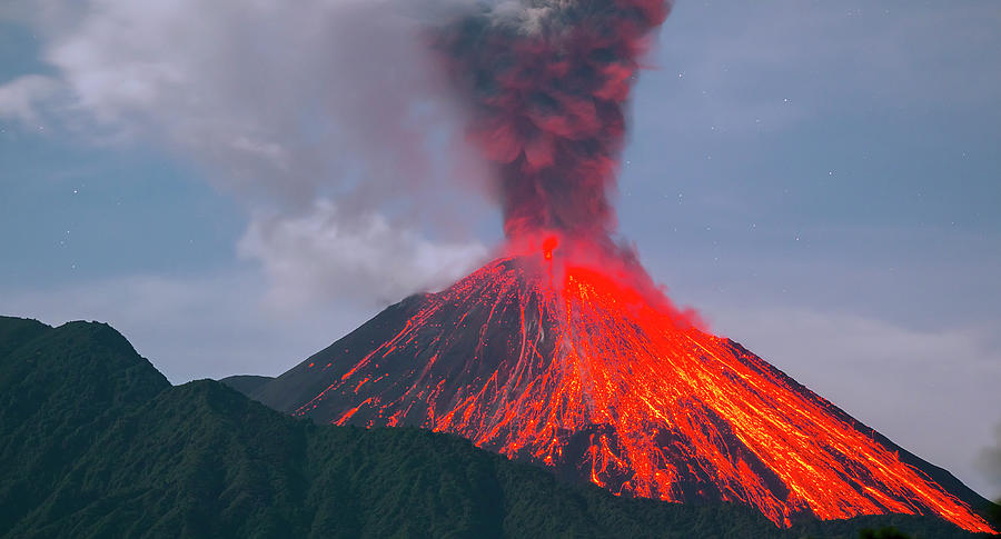 Reventador Volcano Erupting, Amazonian Andes, Ecuador Photograph by ...