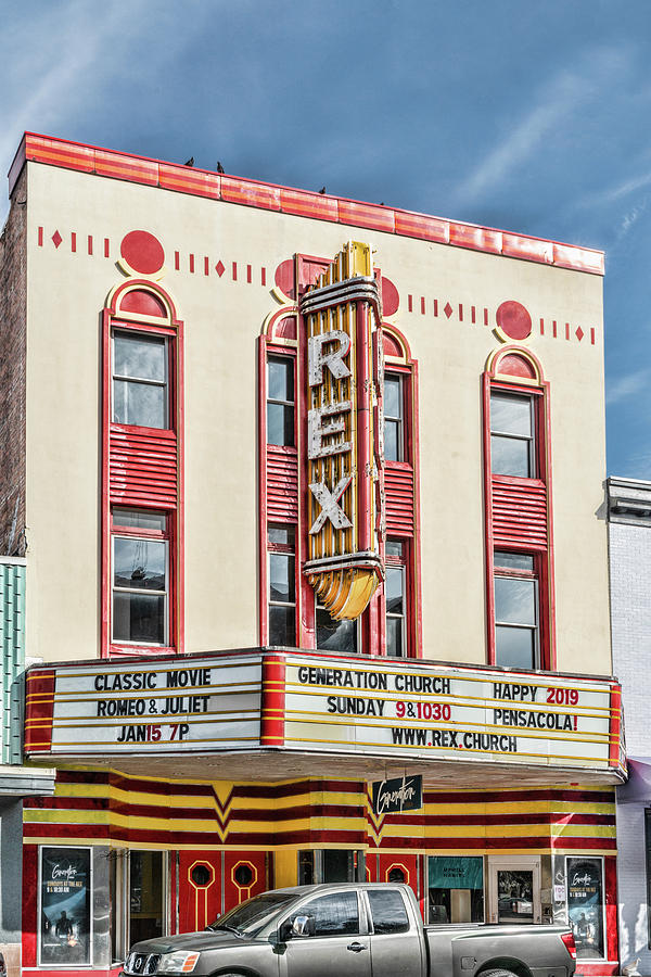 Rex Theatre Marquee Photograph by Sharon Popek