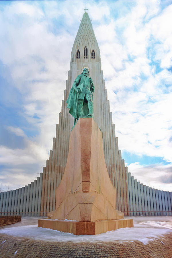 Reykjavik Iceland Church Painterly Photograph by Joan Carroll