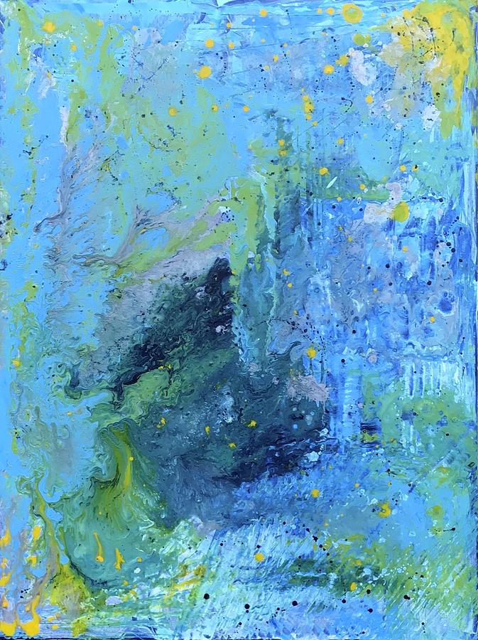 Rhapsody in Blue II Painting by Hyacinth Paul
