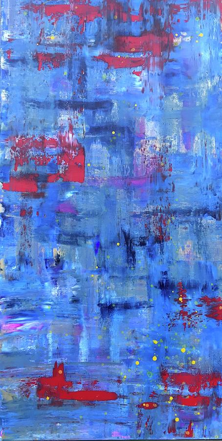 Rhapsody in Blue IV Painting by Hyacinth Paul