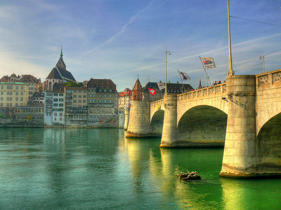 Rhine Bridge In Basel Photograph by Richard Fairless