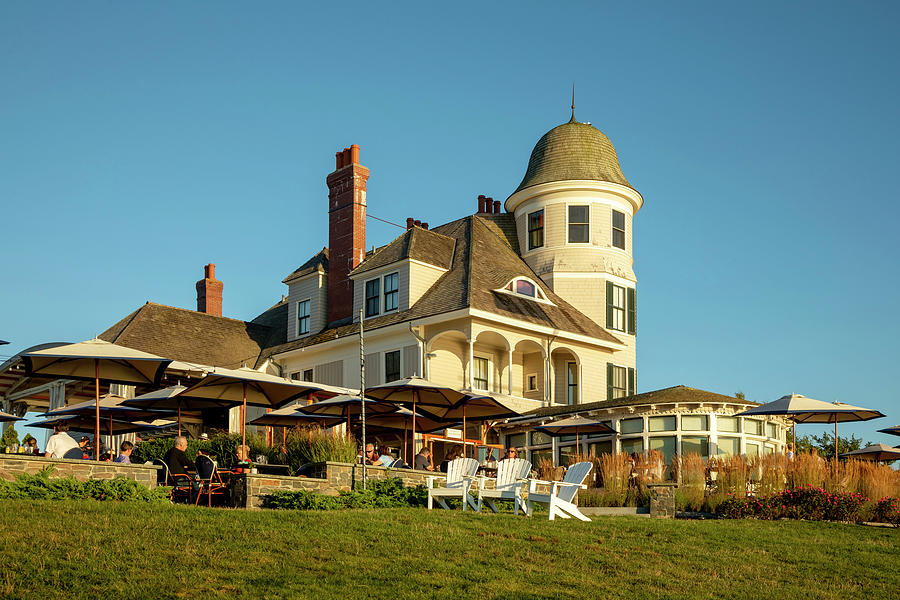 Rhode Island, Newport, Castle Hill Inn, People On Adirondack Chairs ...