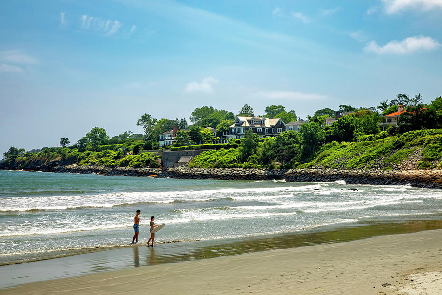 Rhode Island, Newport, Easton Beach Along Cliff Walk Digital Art by Lumiere