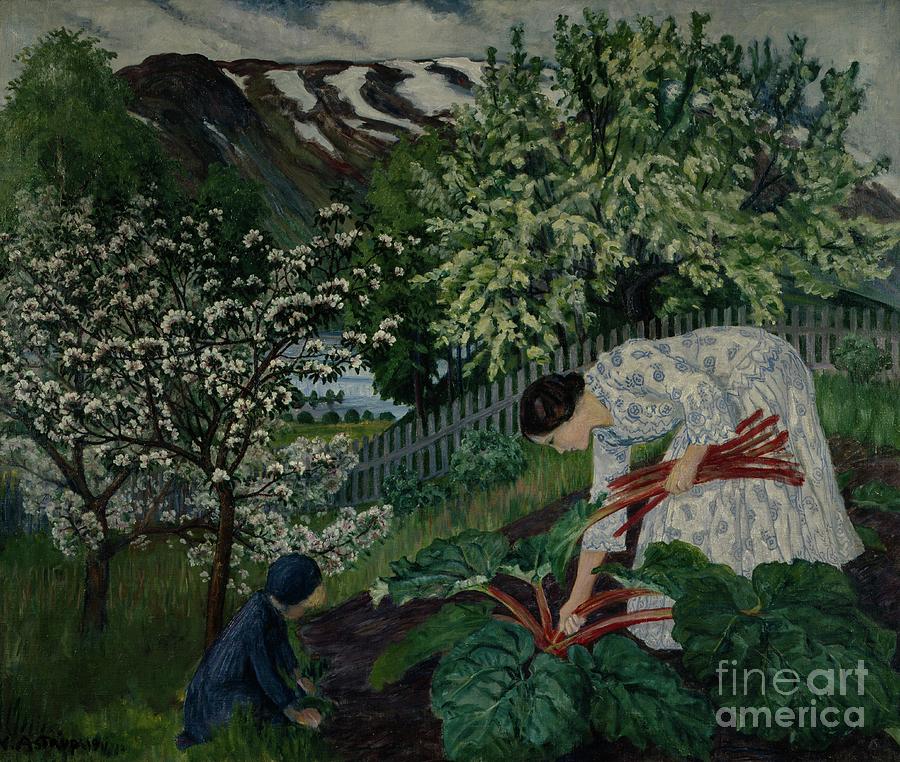 Rhubarb, 1928 Painting by Nikolai Astrup