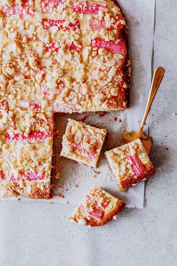Rhubarb Pudding Cake Photograph by Maria Panzer