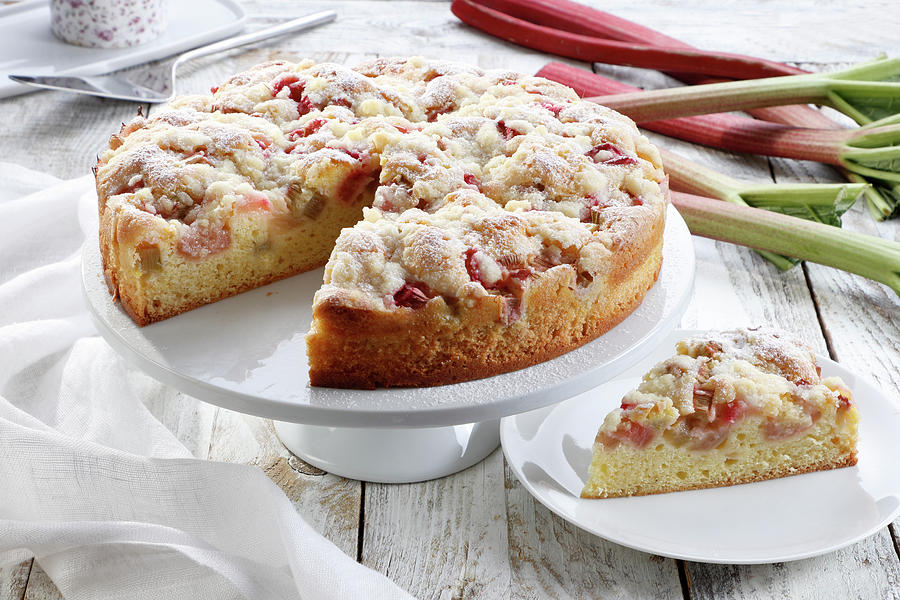 Rhubarb Yoghurt Cake Photograph by Wawrzyniak.asia | Pixels