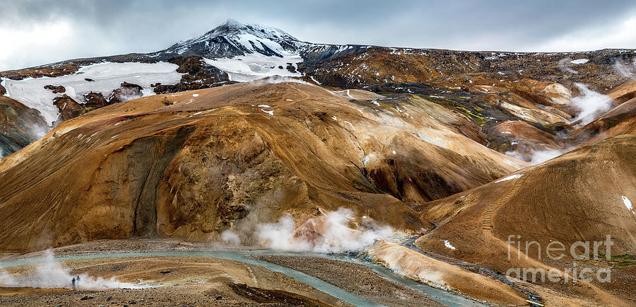 Rhyolite Mountain Iceland Panorama Photograph by M G Whittingham