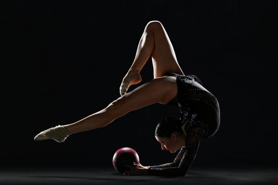 Rhythmic Gymnast Performing On Floor Photograph By International Rescue 