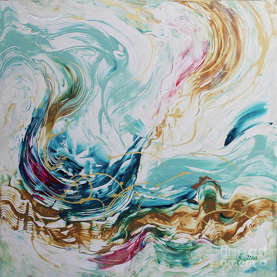 Rhythmic Waves Painting by Jyotika Shroff