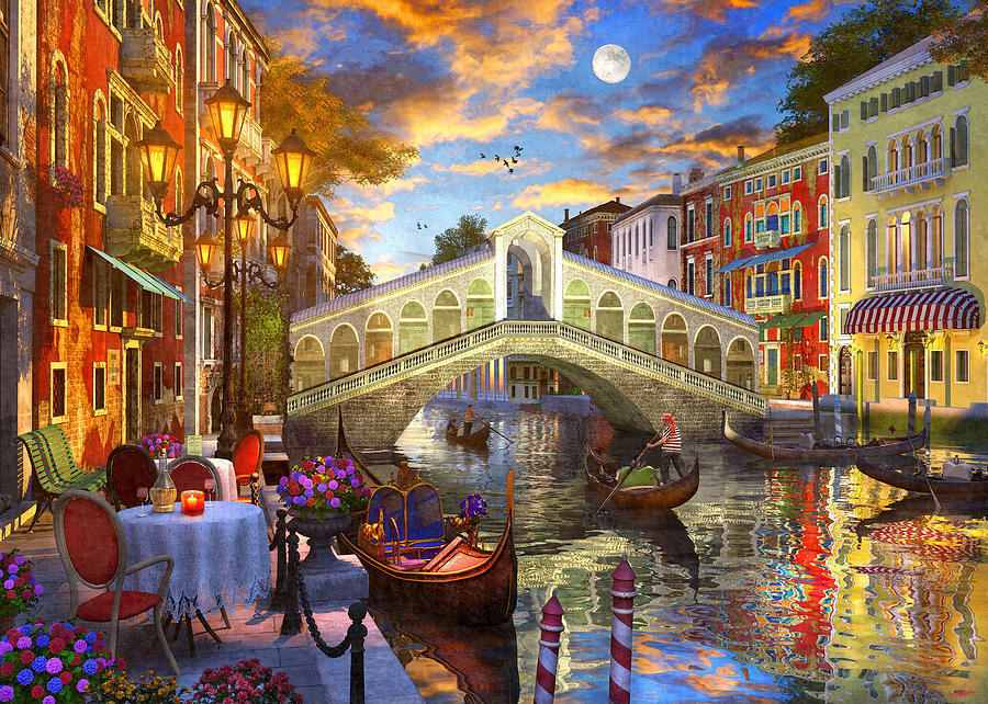 Rialto Bridge Painting by MGL Meiklejohn Graphics Licensing