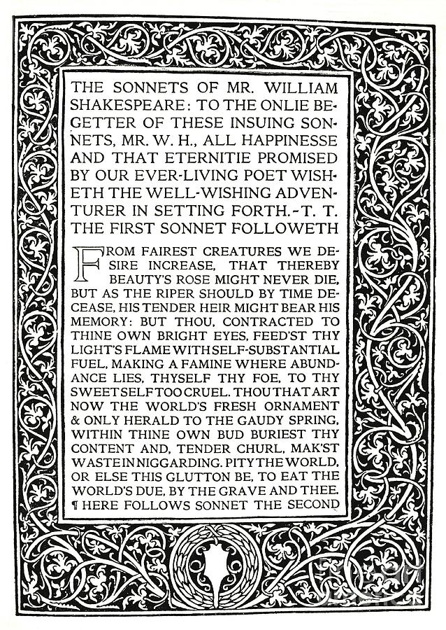 Riccardi Press Page From Sonnets Drawing by Print Collector