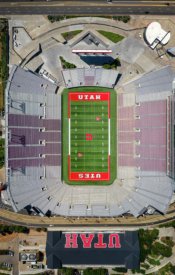 Rice Eccles Stadium Aerial Photograph by Dave Koch