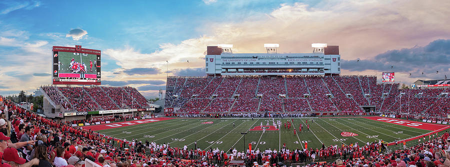 Rice Eccles Stadium at Sunset Photograph by Dave Koch