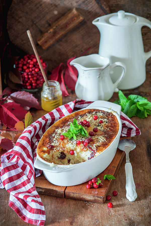 Rice Pudding With Cranberries Photograph by Irina Meliukh