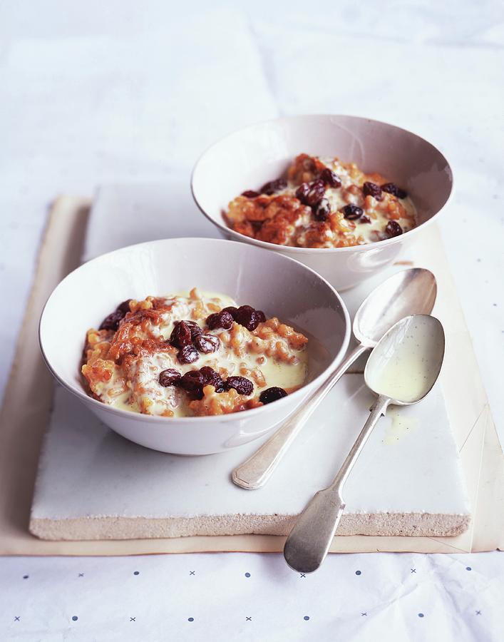 Rice Pudding With Fruit And Chocolate Chips Photograph by Jonathan Gregson