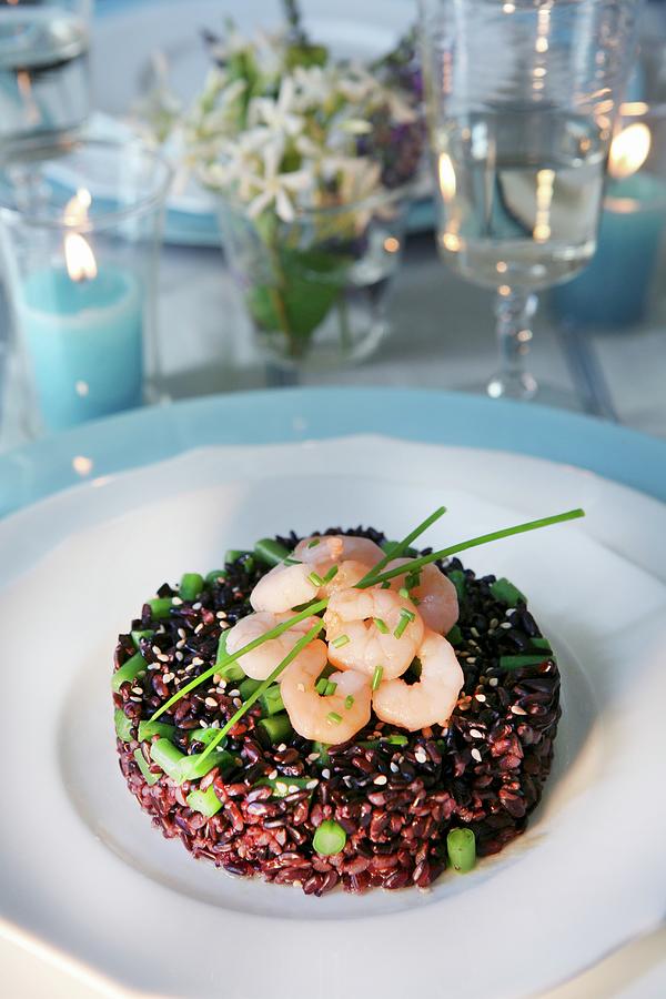 Rice Timbale With Beans And Shrimps Photograph by Viola Cajo