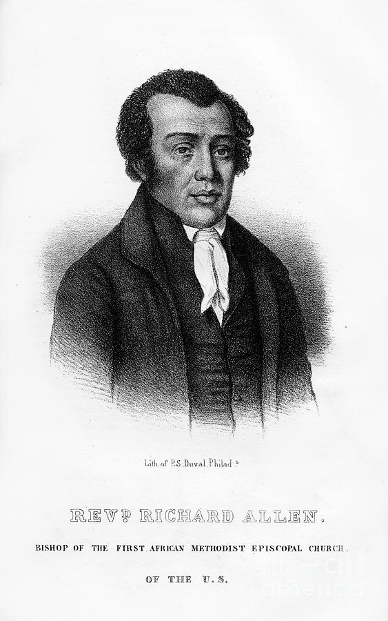 Richard Allen, African American Founder Drawing by Print Collector