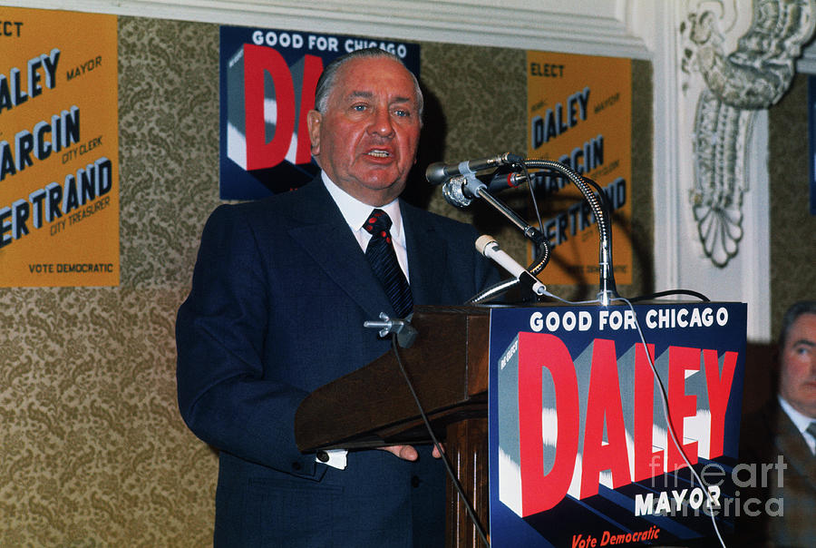 Richard Daley Giving A Speech Photograph by Bettmann