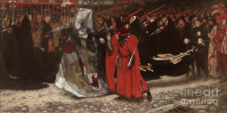 Richard, Duke Of Gloucester, And The Lady Anne, 1896 Painting by Edwin Austin Abbey