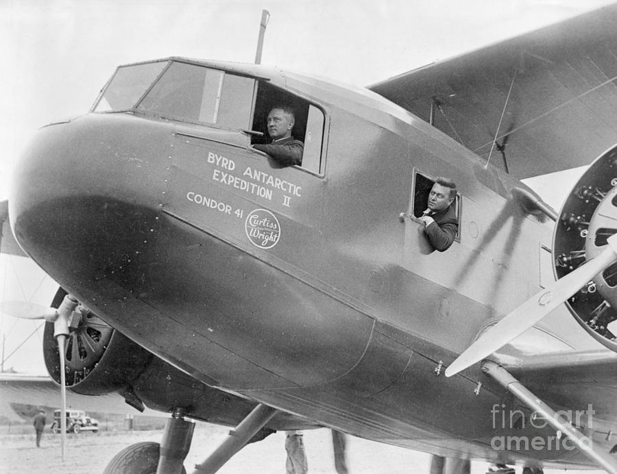 Richard E. Byrd In Airplane Photograph by Bettmann