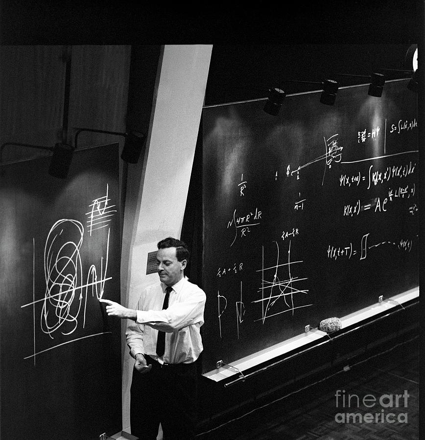 1900s Photograph - Richard Feynmans Post-nobel Lecture At Cern by Cern/science Photo Library