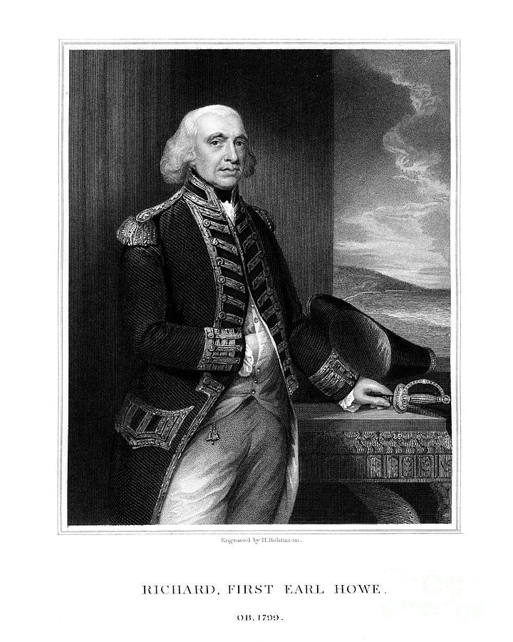 Richard Howe, 1st Earl Howe, British Drawing by Print Collector