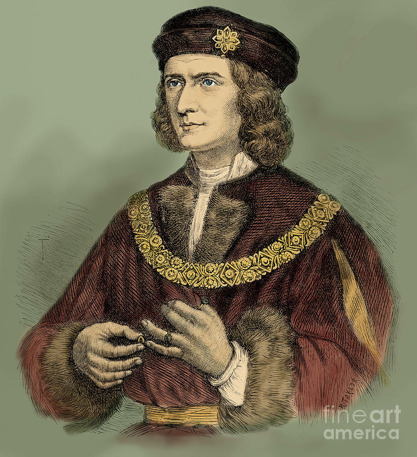 Richard III of England portrait Drawing by English School