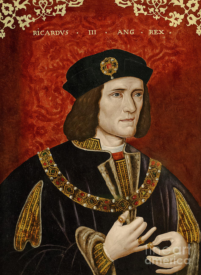 Richard III  oil on panel Painting by English School