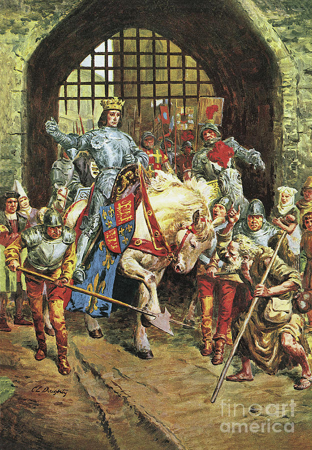 Castle Painting - Richard IIi  The King Of Controversy by Cl Doughty