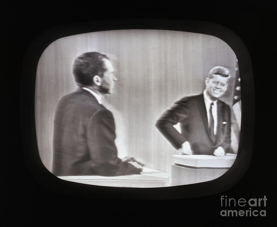 Richard Nixon And John F. Kennedy Debate by Bettmann