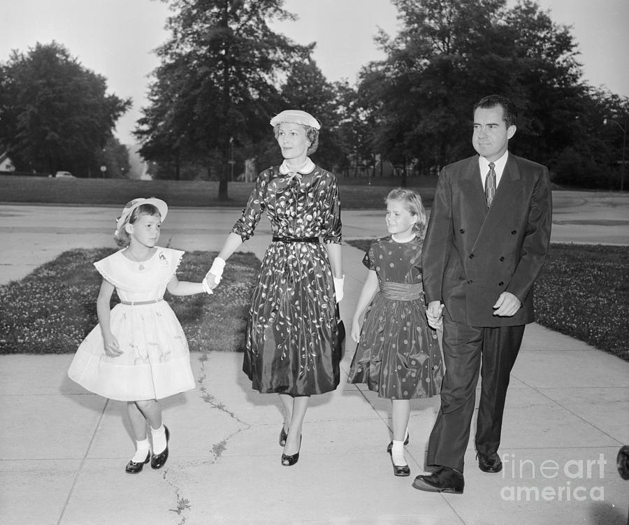 Richard Nixon With His Family Photograph by Bettmann