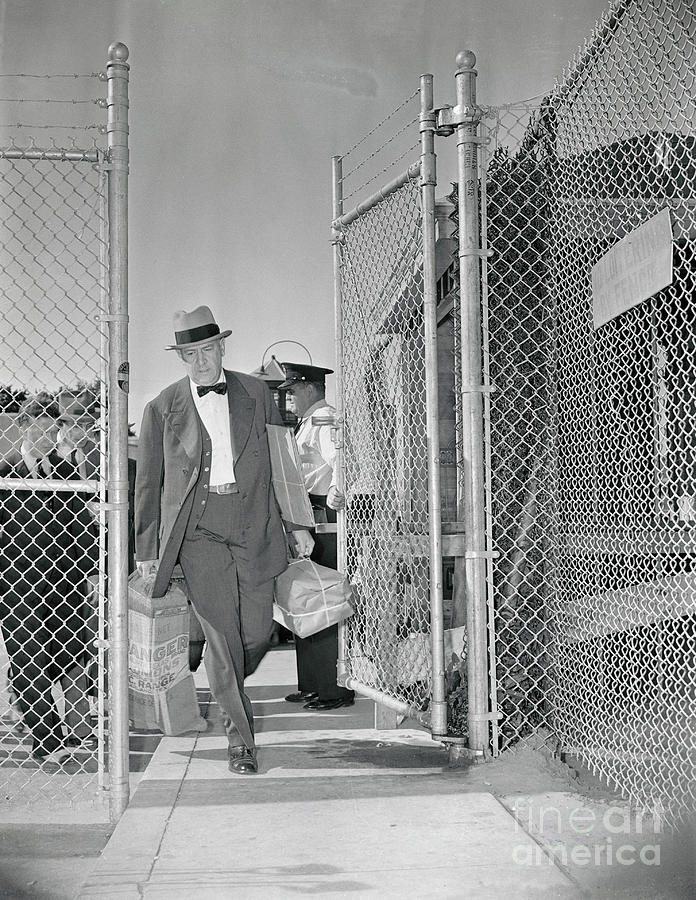 Richard Whitney Walking Through Prison Photograph by Bettmann
