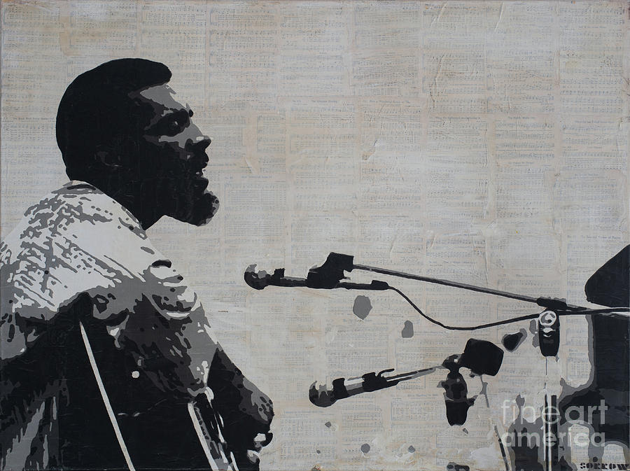 Richie Havens at Woodstock Mixed Media by SORROW Gallery