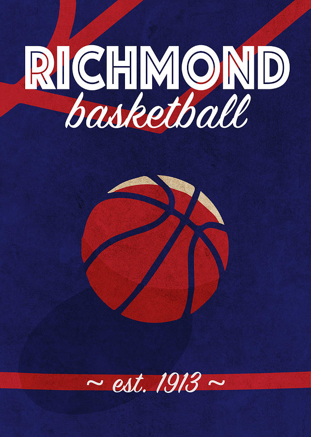 Richmond Mixed Media - Richmond College Basketball Retro Vintage University Poster Series by Design Turnpike