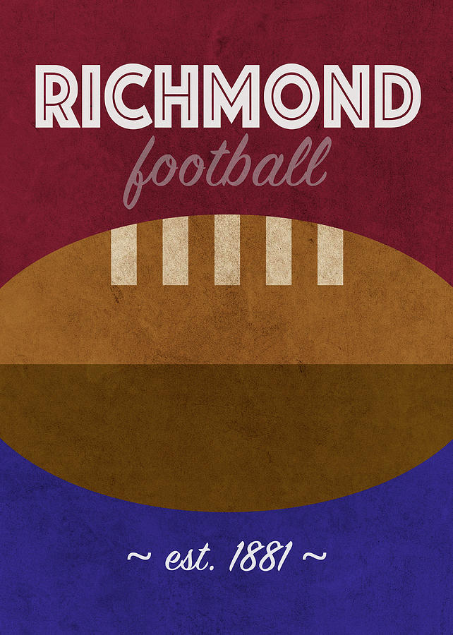 Richmond Mixed Media - Richmond Football College Retro Vintage Poster University Series by Design Turnpike