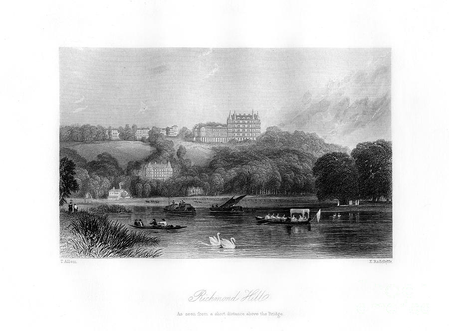 Richmond Hill, Richmond, 19th Drawing by Print Collector
