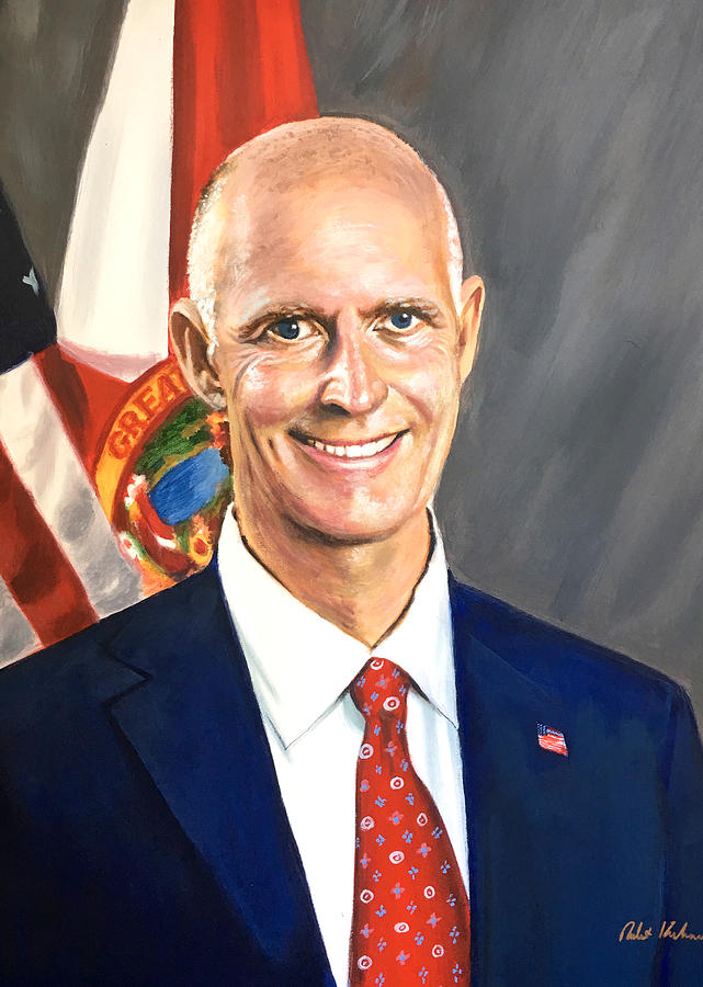 Rick Scott Painting by Robert Korhonen | Fine Art America