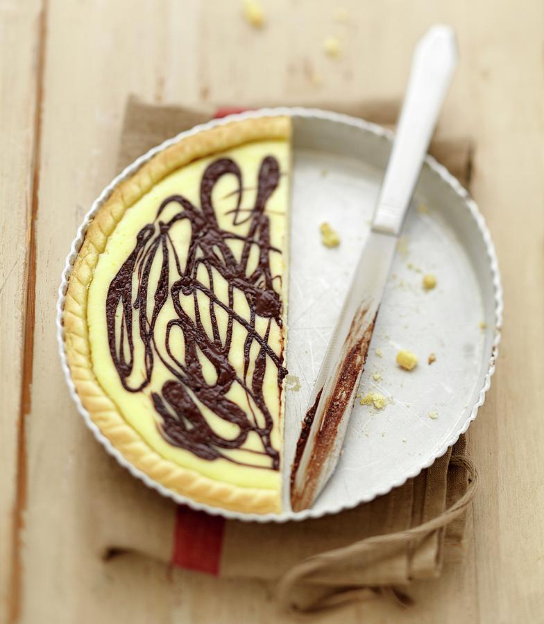 Ricotta And Chocolate Tart Photograph by Viel