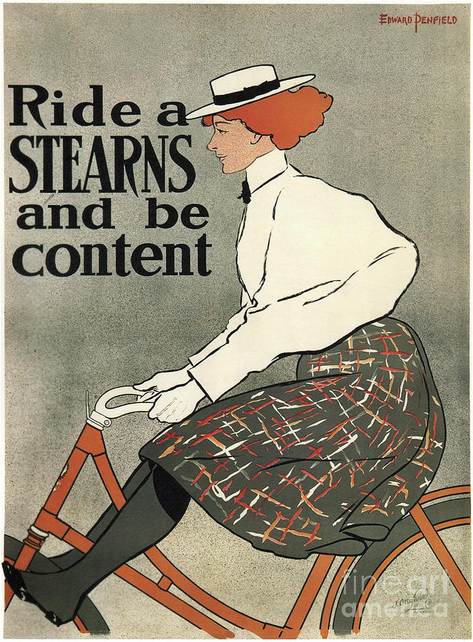 Ride A Stearns, 1896. From A Private Drawing by Heritage Images
