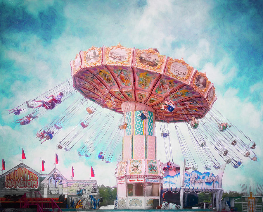 Summer Digital Art - Ride the Sky-Painted Version by Tammy Wetzel